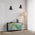 SPECTRUM SPLENDOR Aparador de 2 Portas em Acabamento Preto