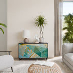 SPECTRUM SPLENDOR Aparador de 2 Portas em Acabamento Preto