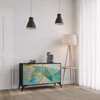 SPECTRUM SPLENDOR Aparador de 2 Portas em Acabamento Preto