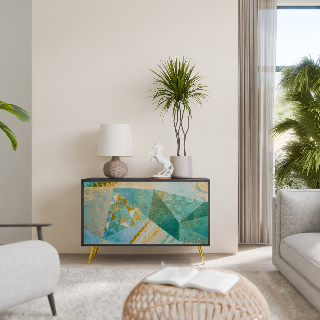 SPECTRUM SPLENDOR Aparador de 2 Portas em Acabamento Preto