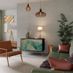 SPECTRUM SPLENDOR Aparador de 2 Portas em Acabamento Preto