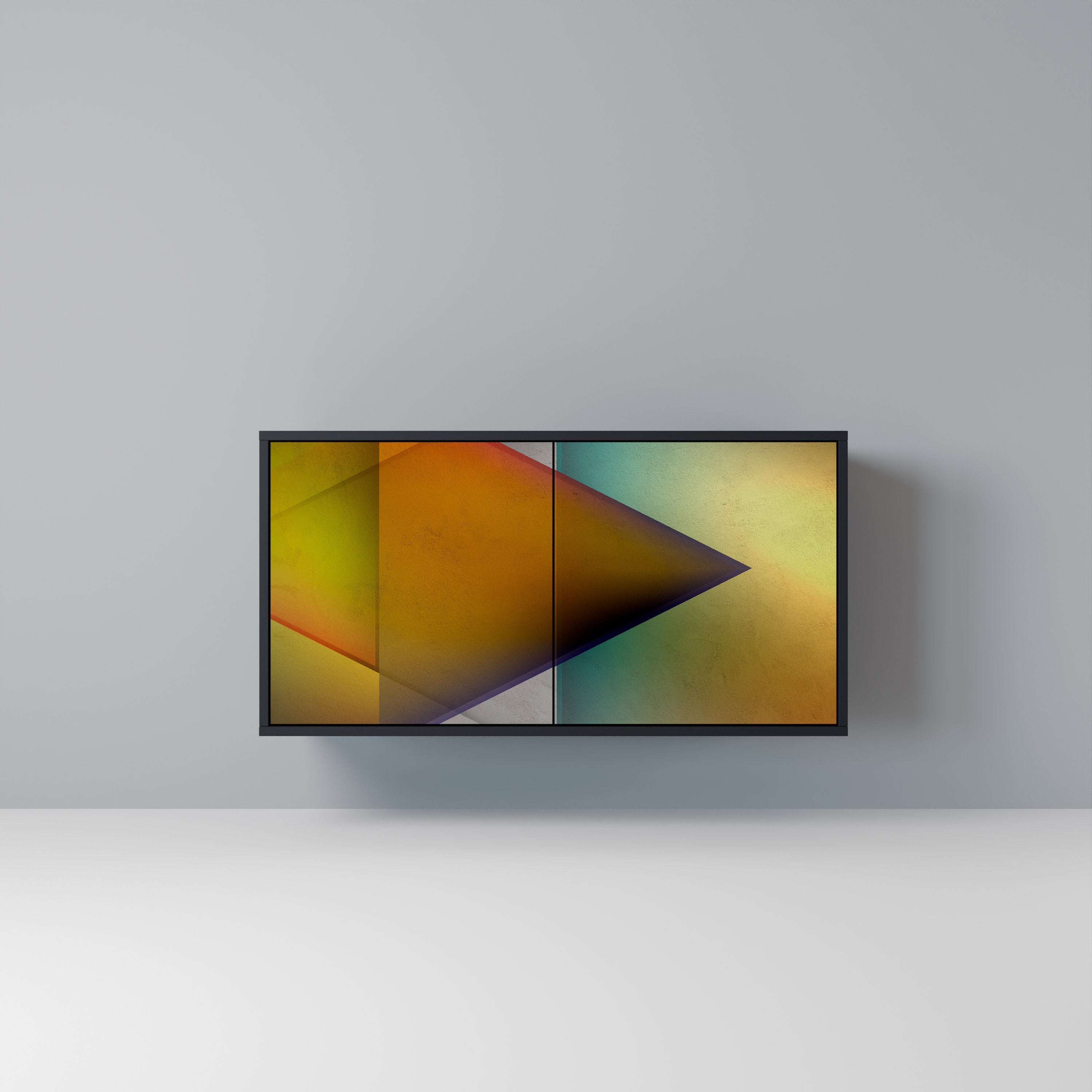 PIERCING SHARPNESS Aparador de 2 Portas em Acabamento Preto