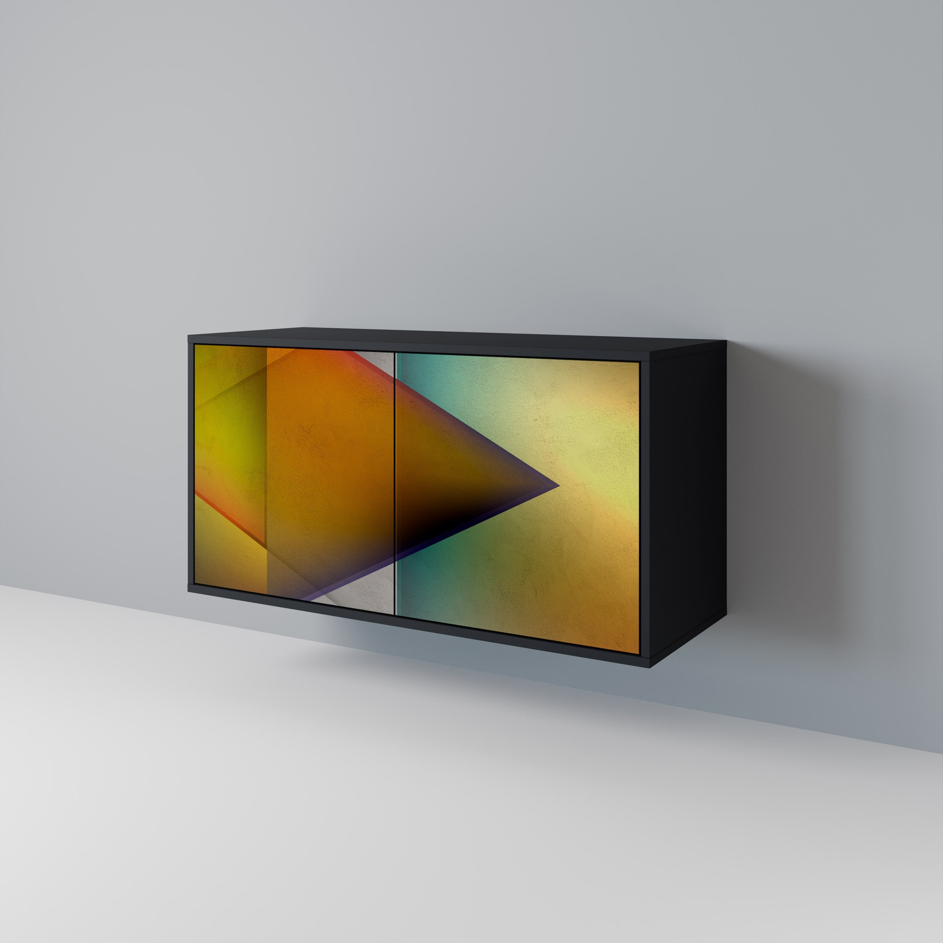 PIERCING SHARPNESS Aparador de 2 Portas em Acabamento Preto