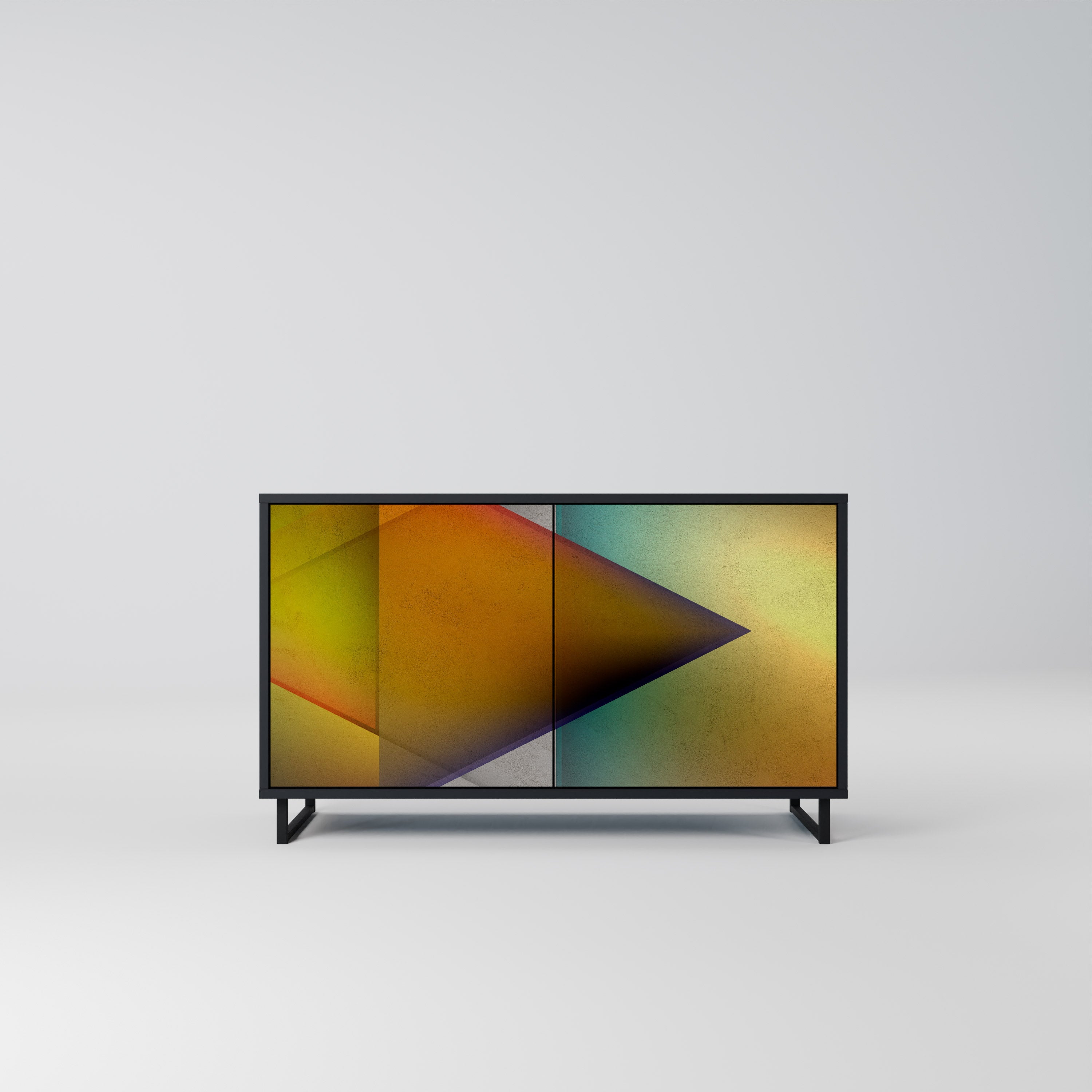 PIERCING SHARPNESS Aparador de 2 Portas em Acabamento Preto