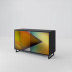 PIERCING SHARPNESS Aparador de 2 Portas em Acabamento Preto