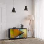 PIERCING SHARPNESS Aparador de 2 Portas em Acabamento Preto