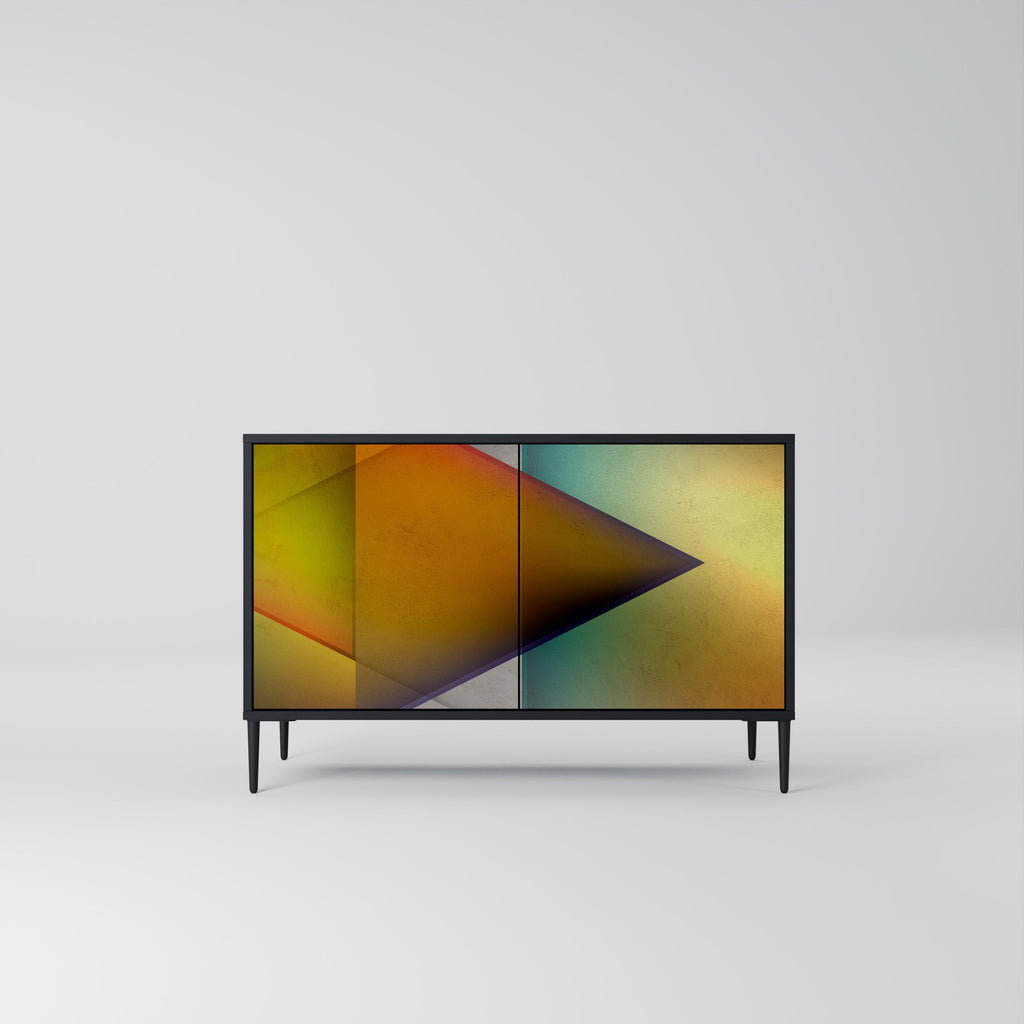 PIERCING SHARPNESS Aparador de 2 Portas em Acabamento Preto