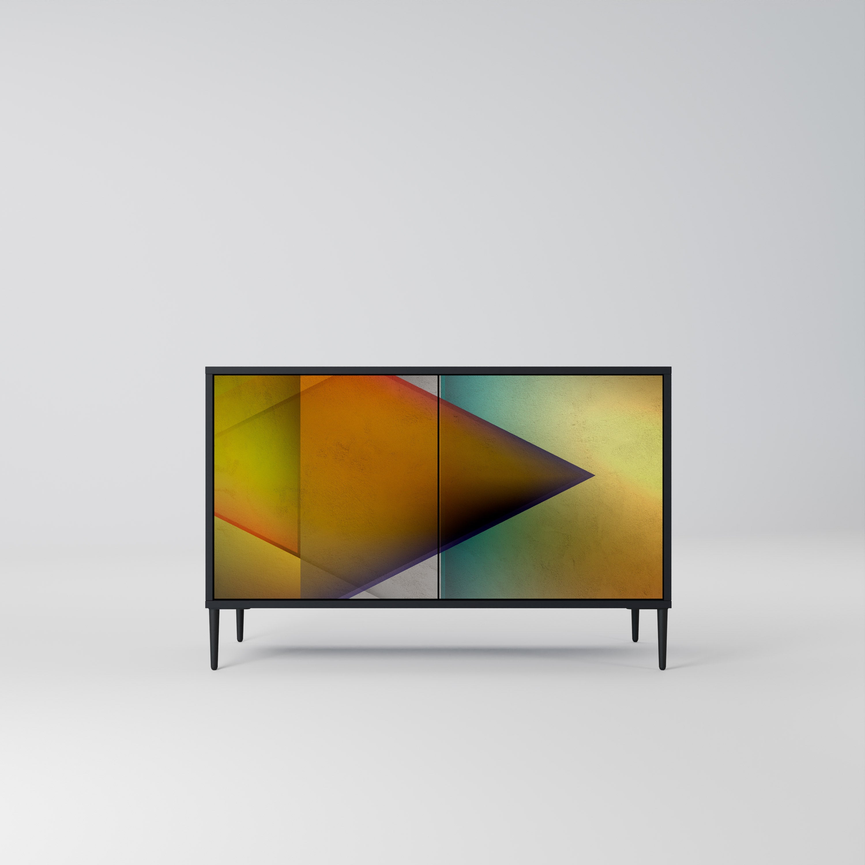 PIERCING SHARPNESS Aparador de 2 Portas em Acabamento Preto