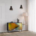 PIERCING SHARPNESS Aparador de 2 Portas em Acabamento Preto