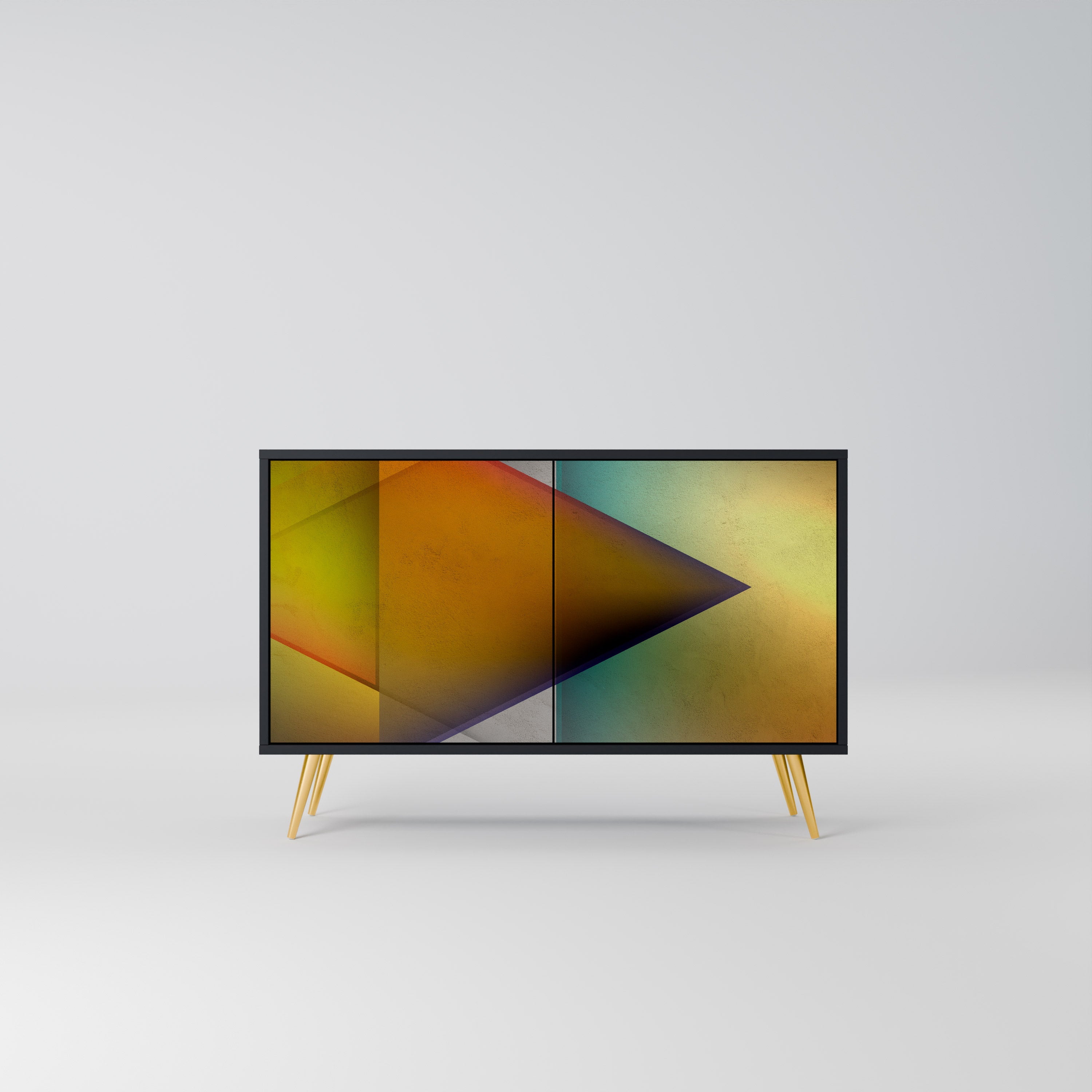 PIERCING SHARPNESS Aparador de 2 Portas em Acabamento Preto