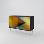 PIERCING SHARPNESS Aparador de 2 Portas em Acabamento Preto