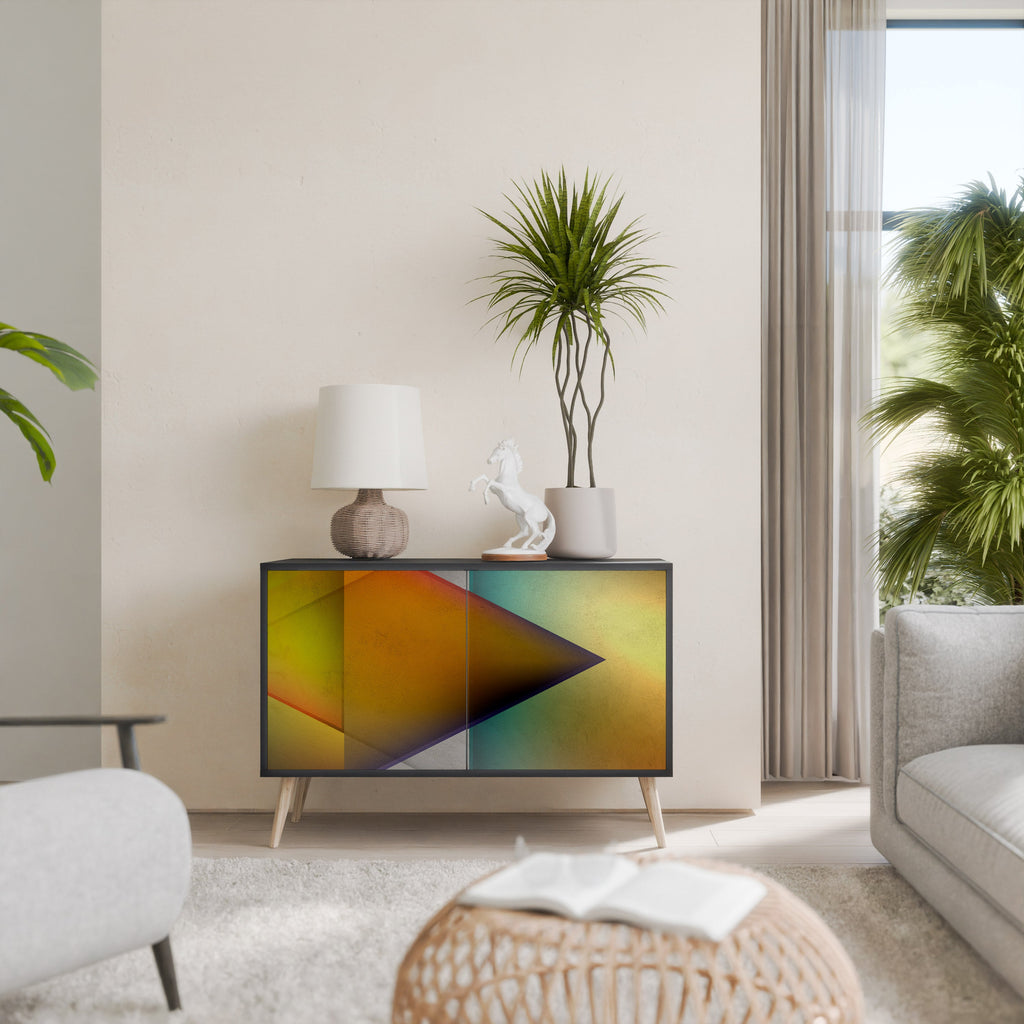 PIERCING SHARPNESS Aparador de 2 Portas em Acabamento Preto