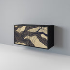 UNIFIED FRAGMENTS Aparador de 2 Portas em Acabamento Preto