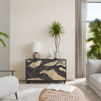 UNIFIED FRAGMENTS Aparador de 2 Portas em Acabamento Preto