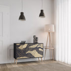 UNIFIED FRAGMENTS Aparador de 2 Portas em Acabamento Preto