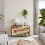 GEOMETRIC FUSION Aparador de 2 Portas em Acabamento Preto