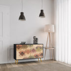 GEOMETRIC FUSION Aparador de 2 Portas em Acabamento Preto