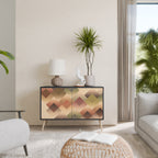 GEOMETRIC FUSION Aparador de 2 Portas em Acabamento Preto