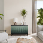 ORNAMENTAL GLIMMER Aparador de 2 Portas em Acabamento Preto