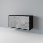 CONCRETE ZIG ZAG 2-Door Sideboard in Black Finish