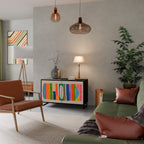 GEOMETRIC SHINE 2-Door Sideboard in Black Finish