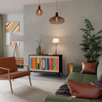 GEOMETRIC SHINE 2-Door Sideboard in Black Finish