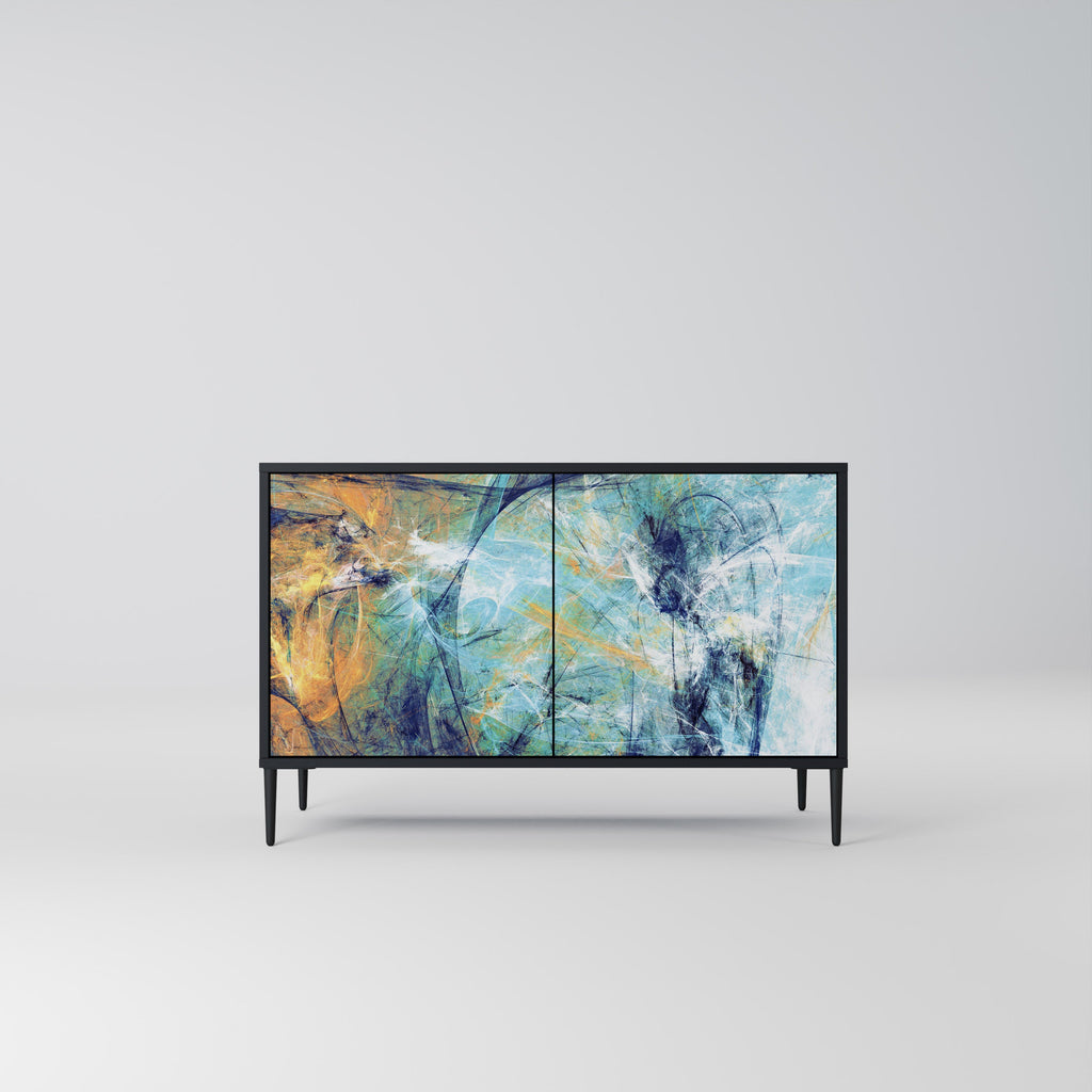 ABSTRACT THOUGHTS 2-Door Sideboard in Black Finish