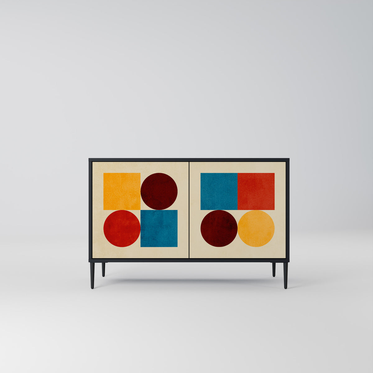 GEOMETRIC PUZZLE Aparador de 2 Portas