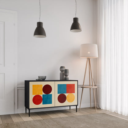 GEOMETRIC PUZZLE Aparador de 2 Portas