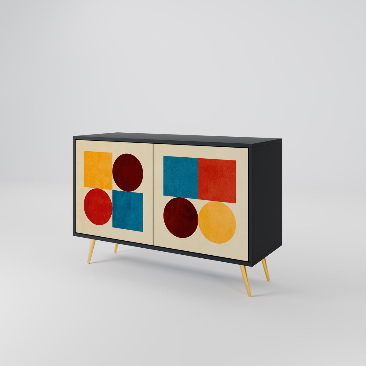 GEOMETRIC PUZZLE Aparador de 2 Portas