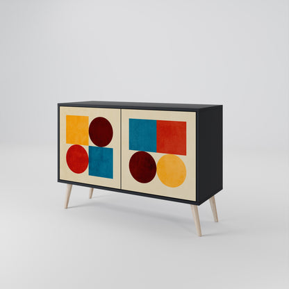 GEOMETRIC PUZZLE Aparador de 2 Portas