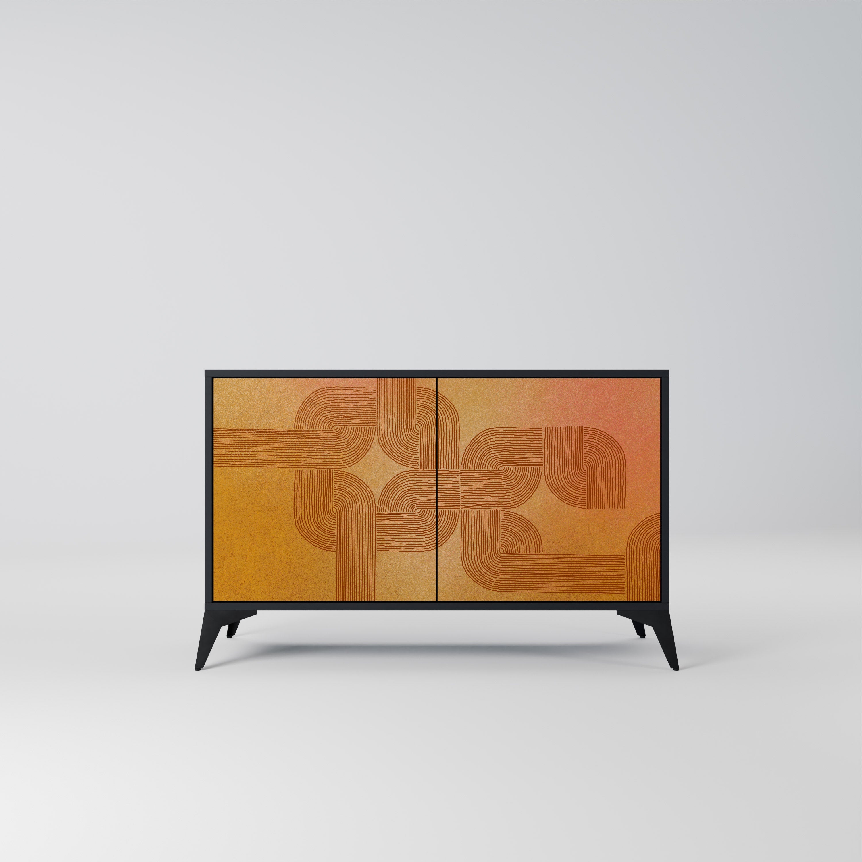 STRENGTHENING RELATION Aparador de 2 Portas em Acabamento Preto