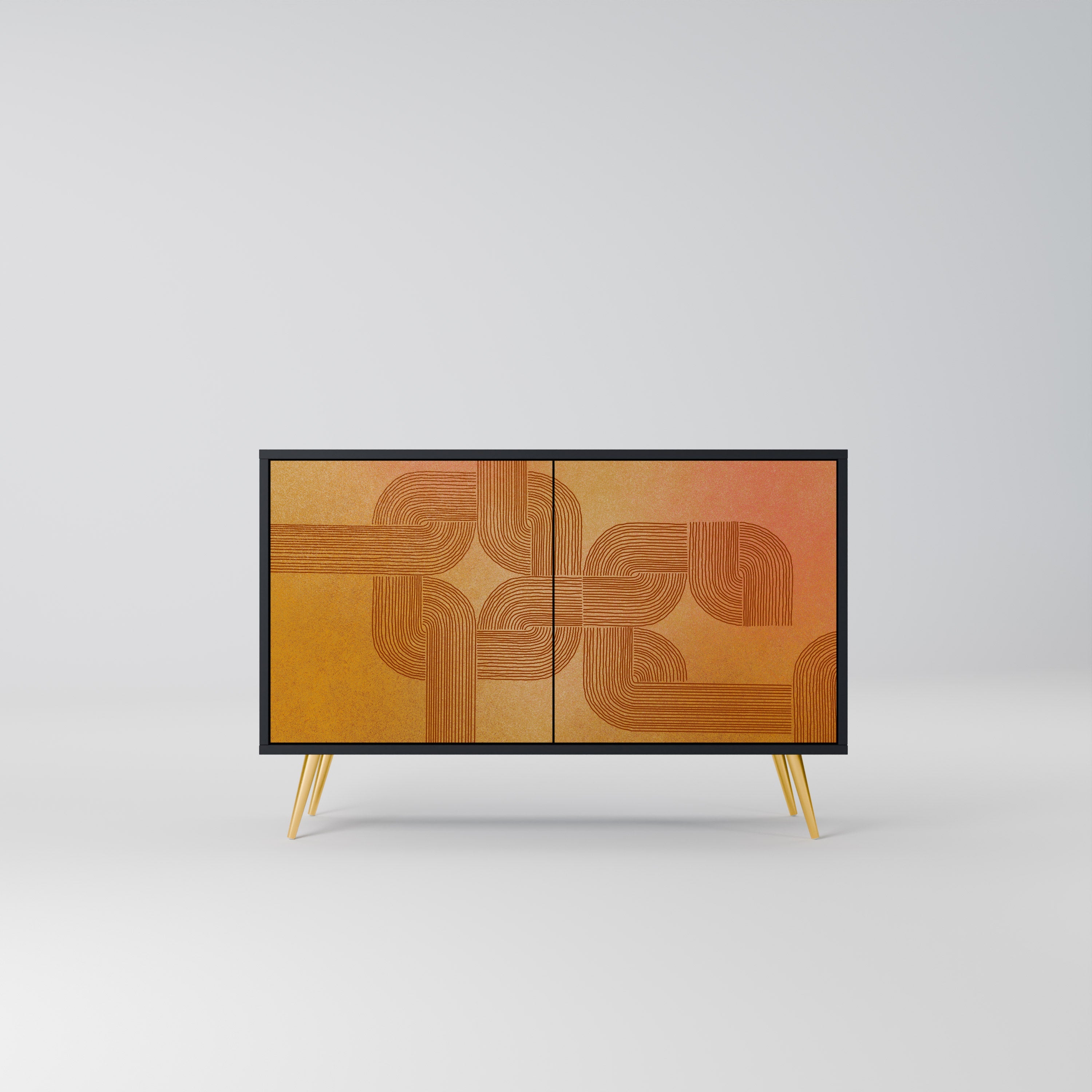 STRENGTHENING RELATION Aparador de 2 Portas em Acabamento Preto