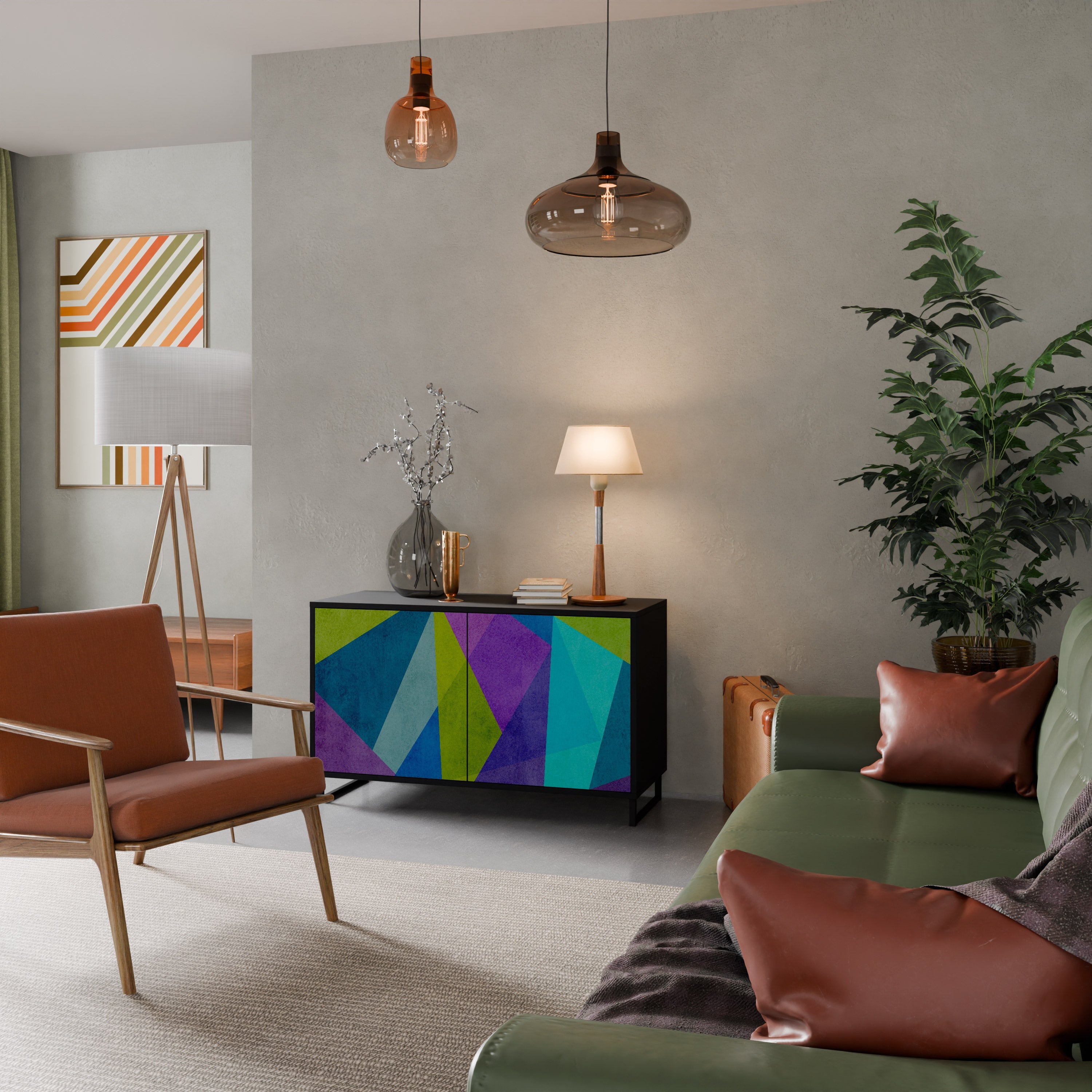 COLD SHOWCASE Aparador de 2 Portas em Acabamento Preto