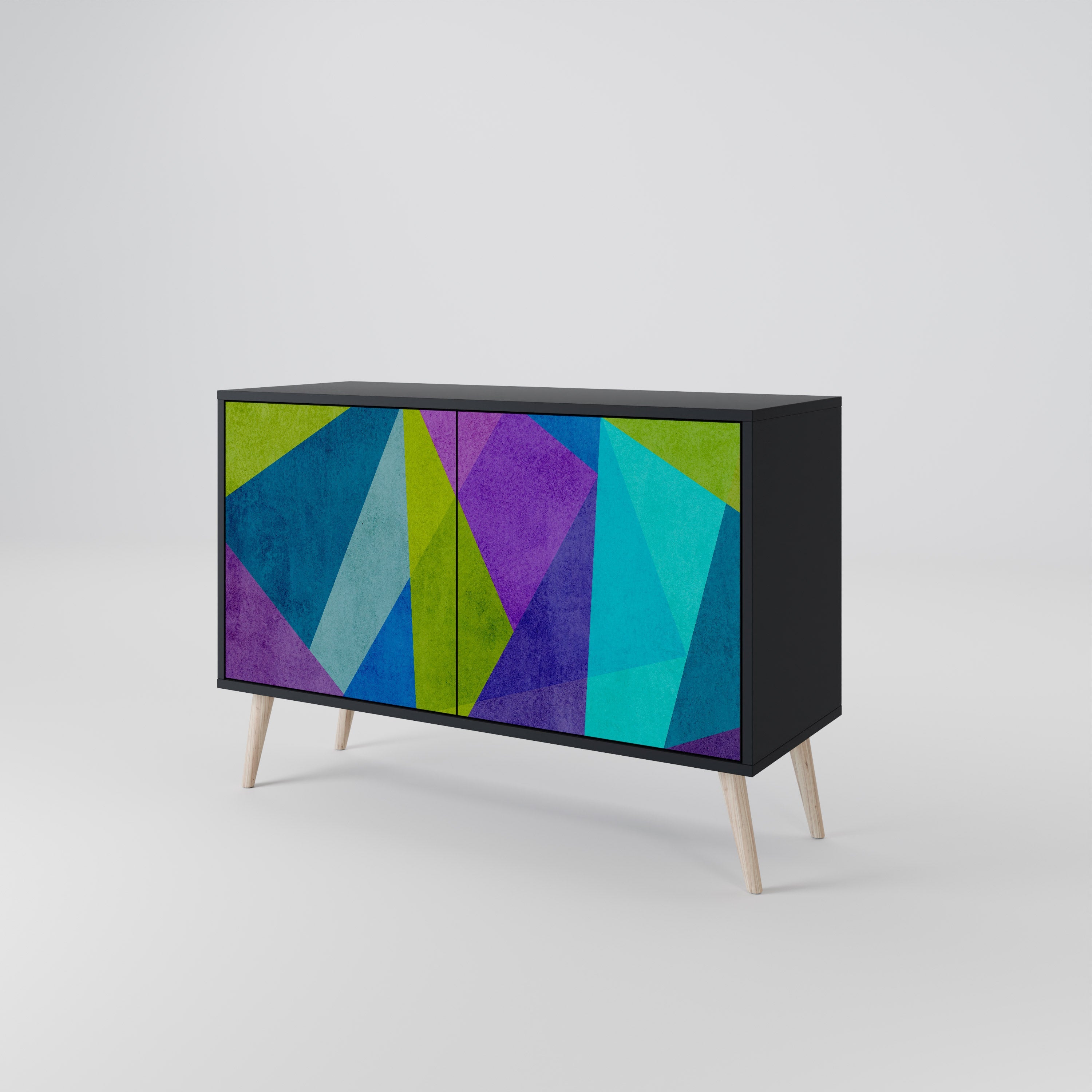 COLD SHOWCASE Aparador de 2 Portas em Acabamento Preto