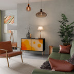 ORANGE ARRANGEMENT Aparador de 2 Portas em Acabamento Preto