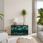 POLYGONAL FLOATING Aparador de 2 Portas em Acabamento Preto