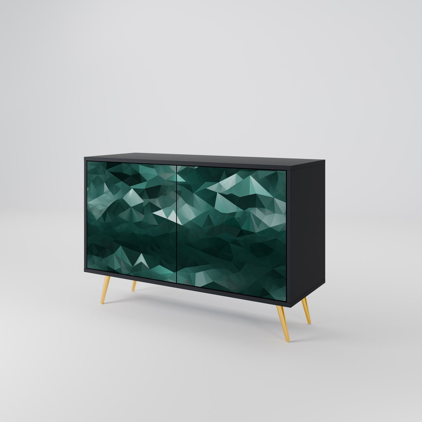 POLYGONAL FLOATING Aparador de 2 Portas