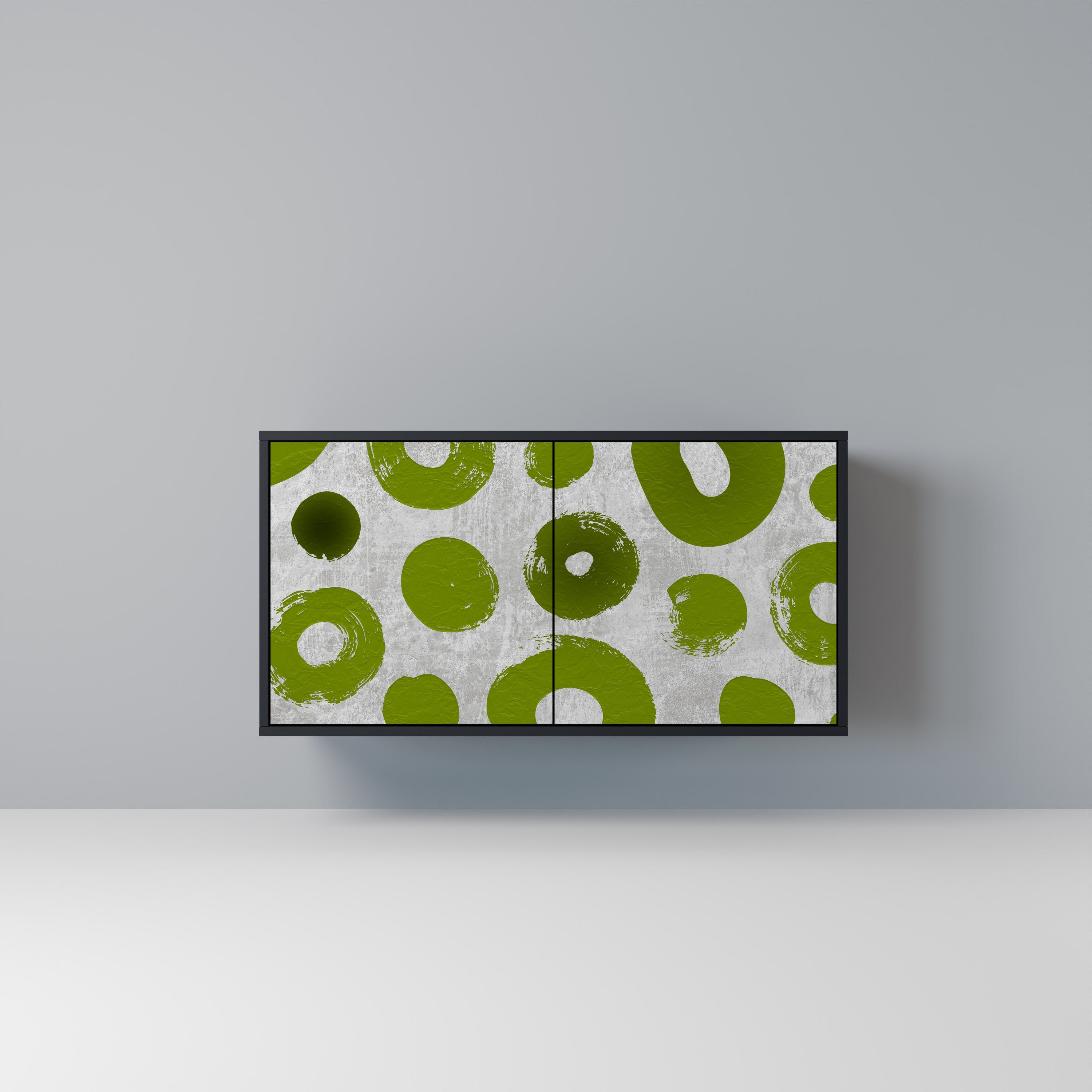 GREEN RHAPSODY Aparador de 2 Portas em Acabamento Preto