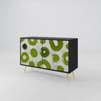 GREEN RHAPSODY Aparador de 2 Portas em Acabamento Preto