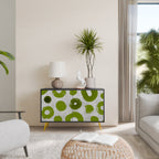 GREEN RHAPSODY Aparador de 2 Portas em Acabamento Preto