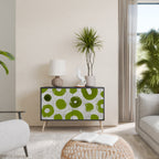 GREEN RHAPSODY Aparador de 2 Portas em Acabamento Preto