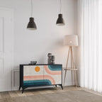 TWO HALVES Aparador de 2 Portas em Acabamento Preto