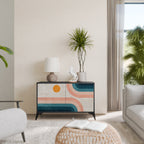 TWO HALVES Aparador de 2 Portas em Acabamento Preto