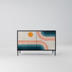 TWO HALVES Aparador de 2 Portas em Acabamento Preto