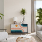 TWO HALVES Aparador de 2 Portas em Acabamento Preto