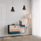 TWO HALVES Aparador de 2 Portas em Acabamento Preto