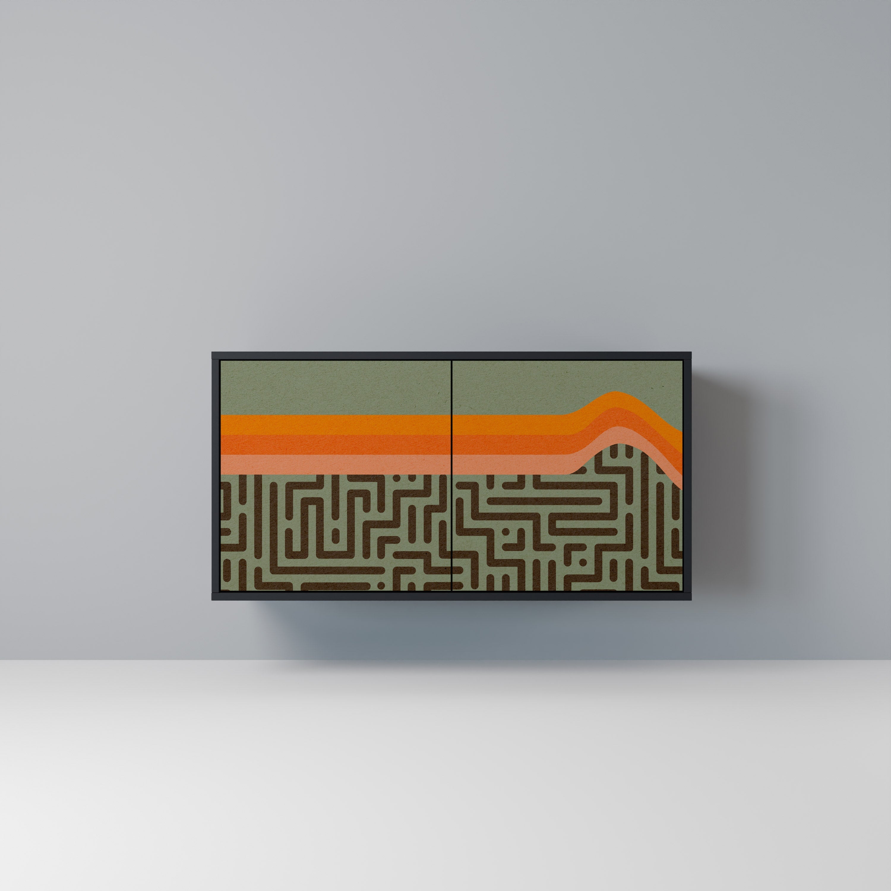 SIMPLE SOLUTIONS Aparador de 2 Portas em Acabamento Preto