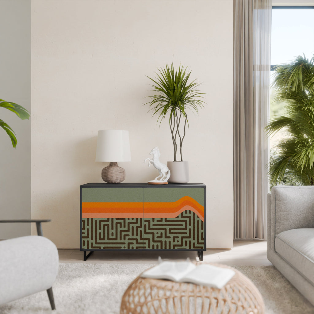 SIMPLE SOLUTIONS 2-Door Sideboard in Black Finish