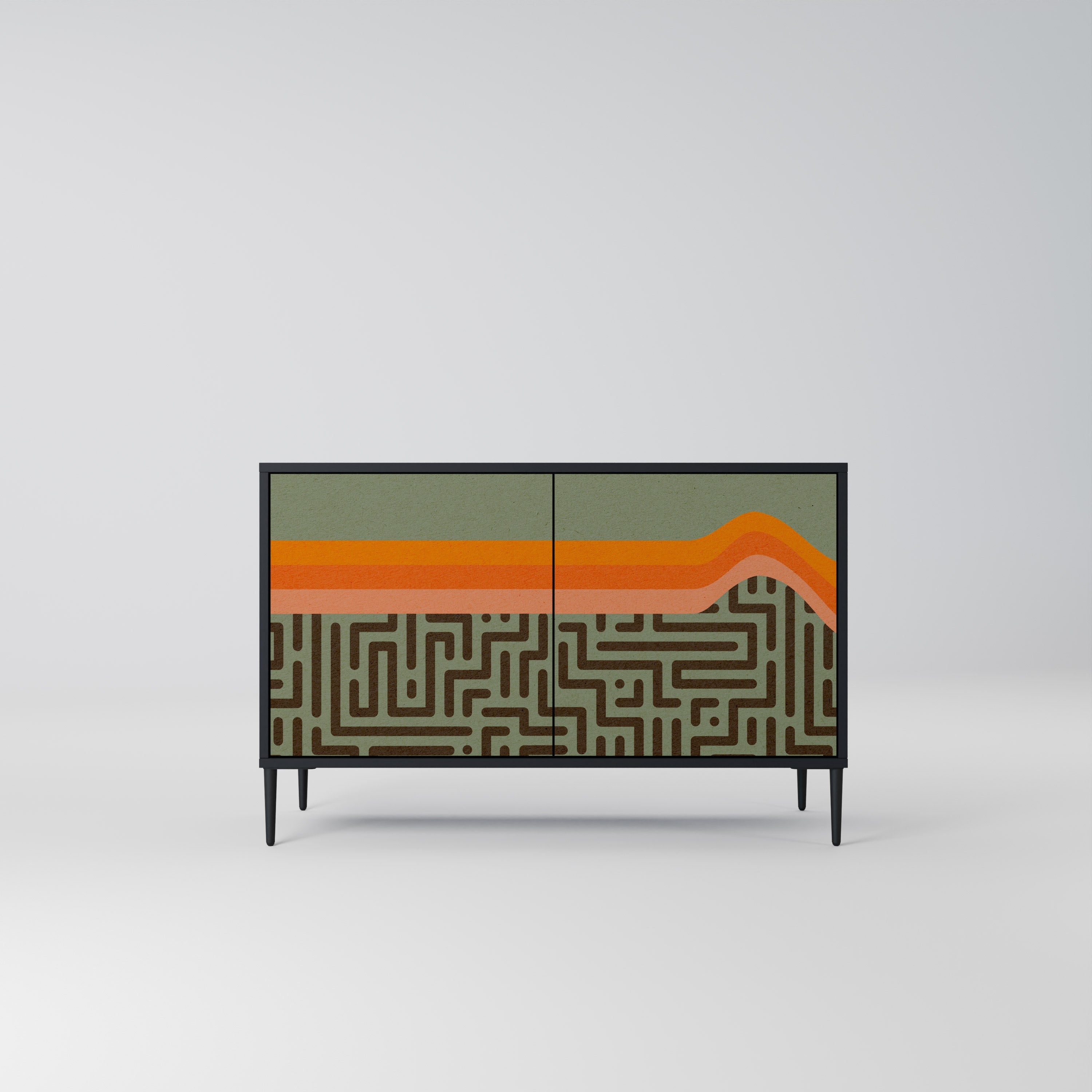 SIMPLE SOLUTIONS Aparador de 2 Portas em Acabamento Preto